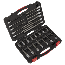 Sealey AK89002 - Spline Socket Bit Set 26pc 3/8"Sq Drive