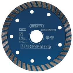 Draper 99789 ⣛T2) - Turbo Diamond Blade, 125mm