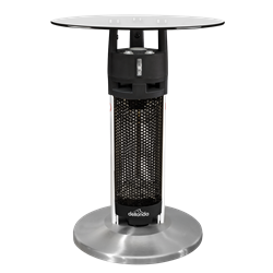 Dellonda DG62 - Dellonda Bistro Table with 1200W Heater, 65cm, Black/Stainless Steel