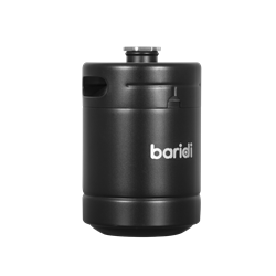 Baridi DH99 - Baridi Growler Keg 2L, Matte Black suitable for Soft Drinks and Beer